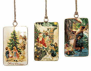 Emaljhänge Nostalgi Tomte rektangel