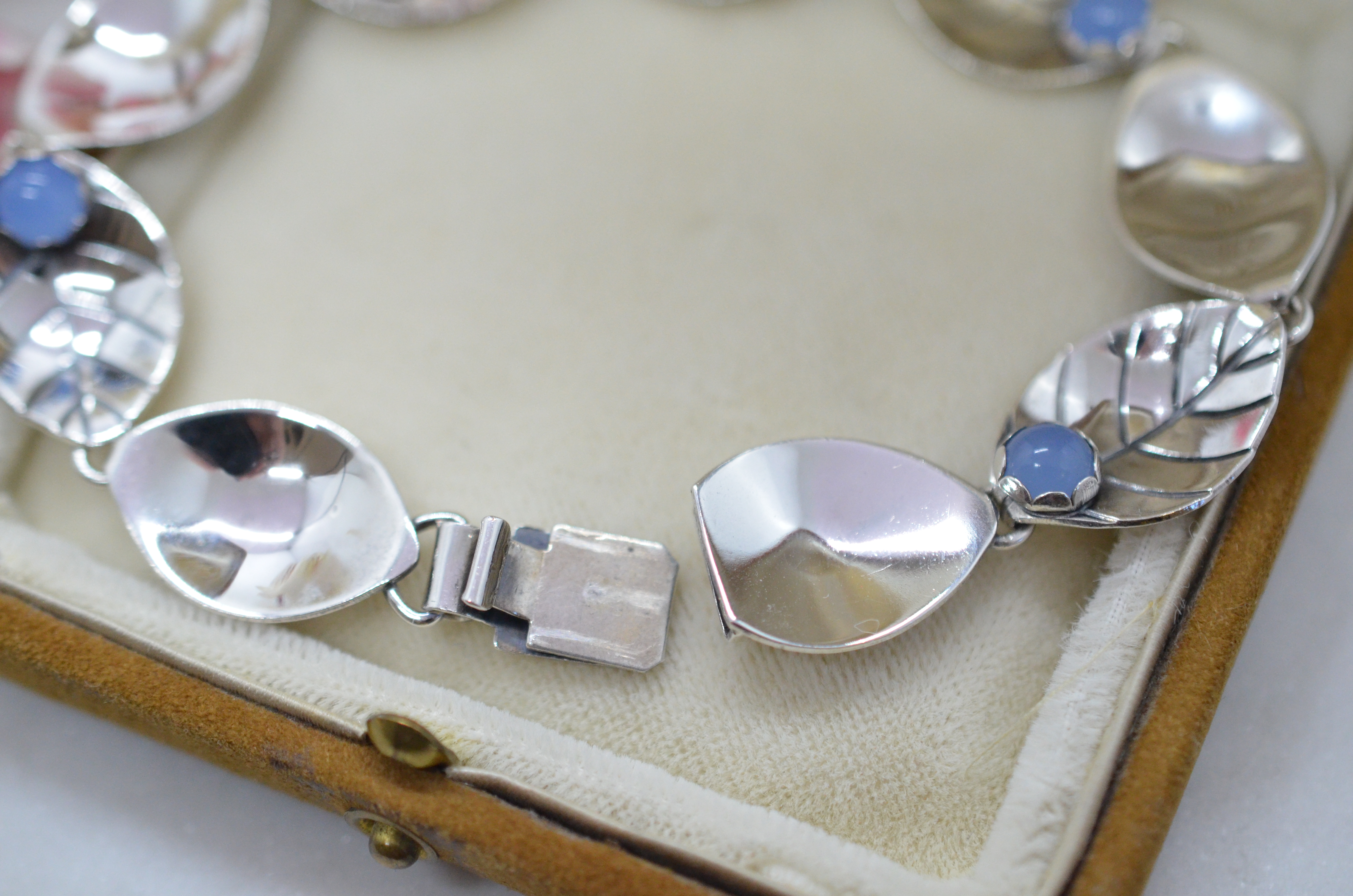Vintage Alton silver bracelet with chalcedony - 3