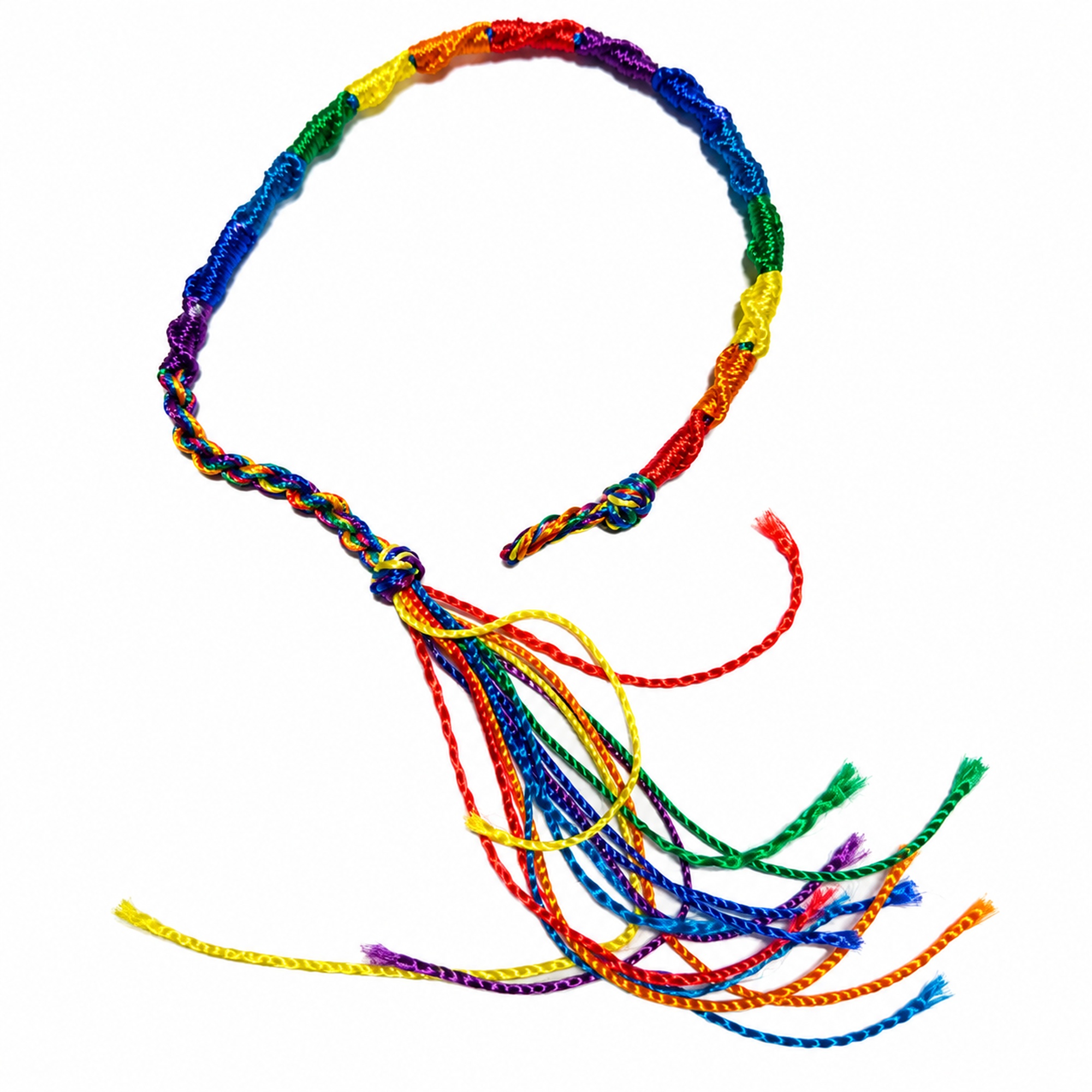 Hand-knotted Pride bracelet or anklet