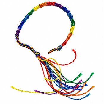 Hand-knotted Pride bracelet or anklet
