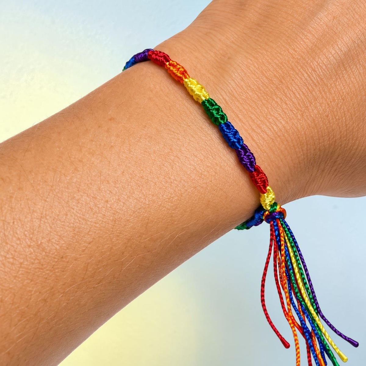 Hand-knotted Pride bracelet or anklet - 4
