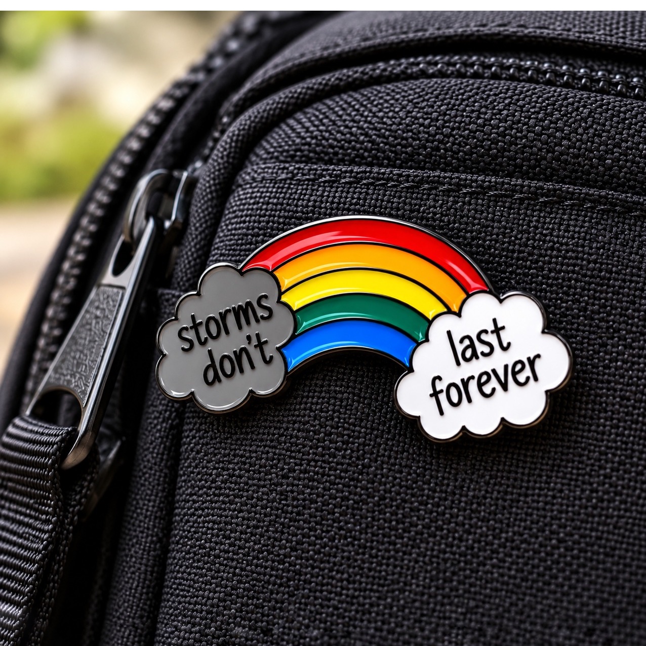 Storms don't last forever pin - 2