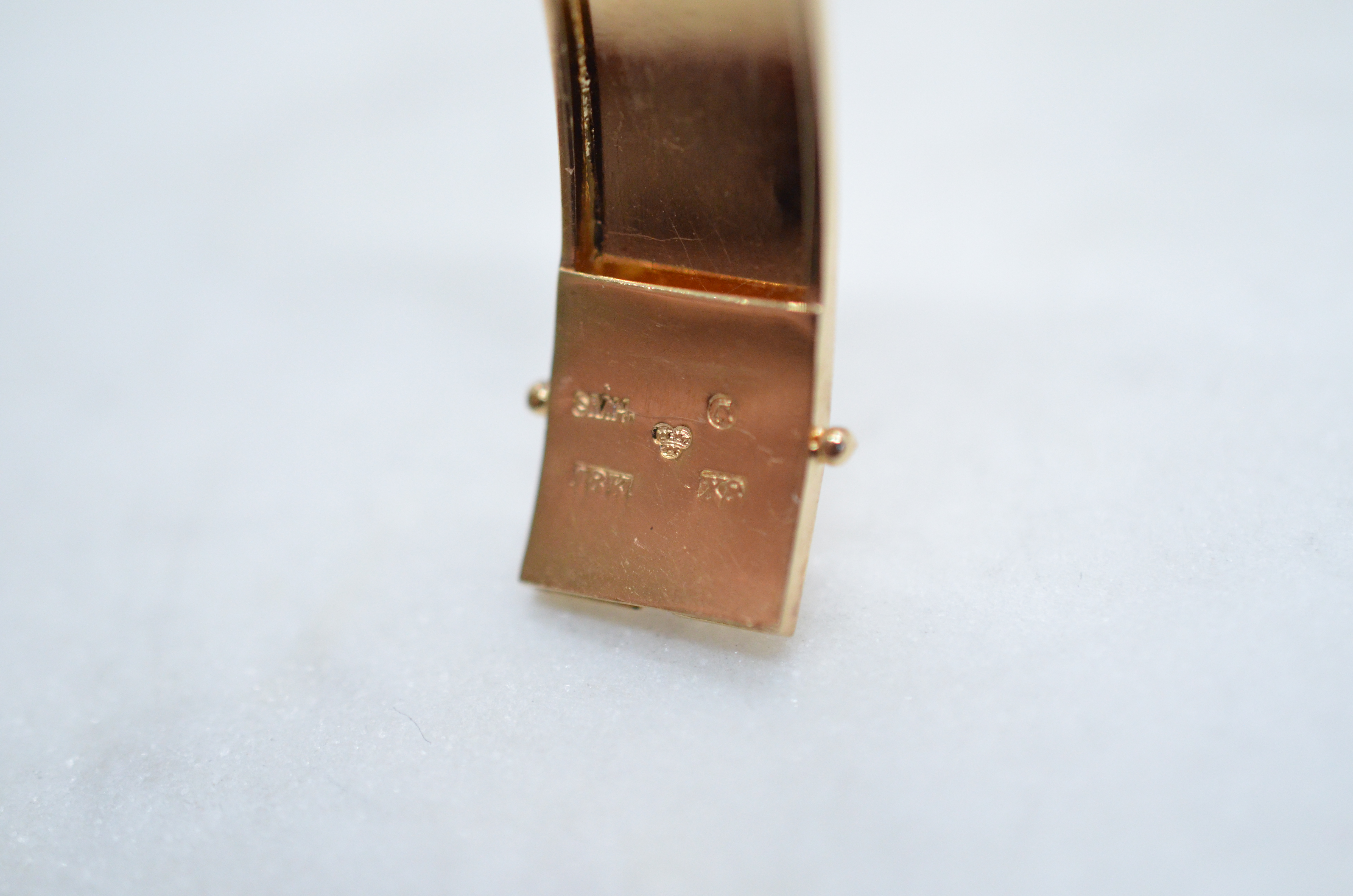 Vintage  18k armring med gravyr, 1948 - 7