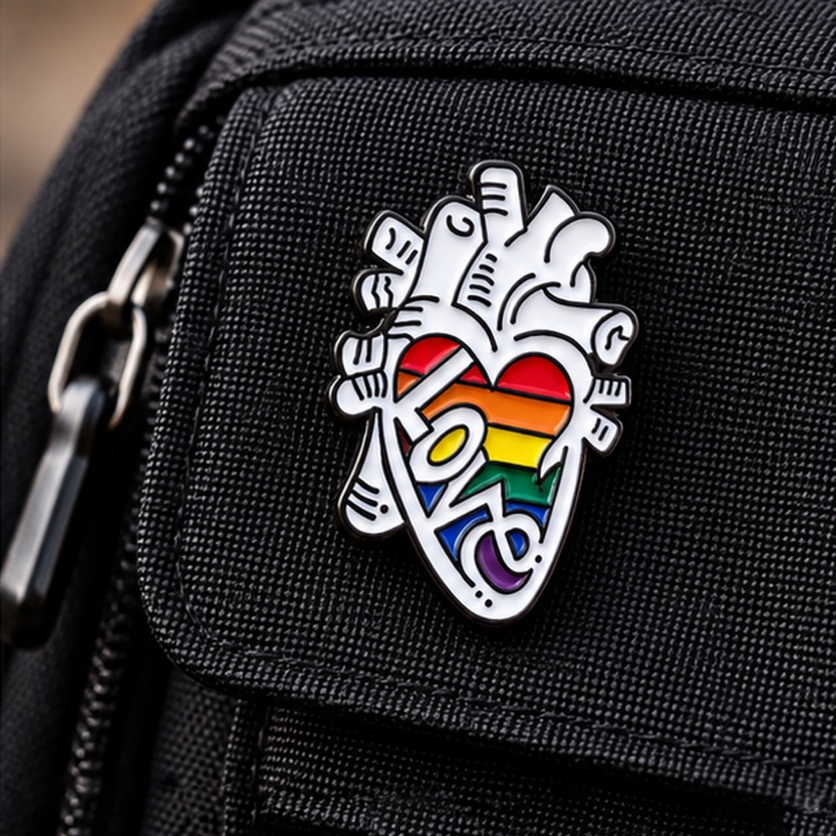 Pride Heart – Anatomiskt hjärta pin - 3