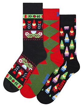 3-Pack Happy Socks Santa Socks
