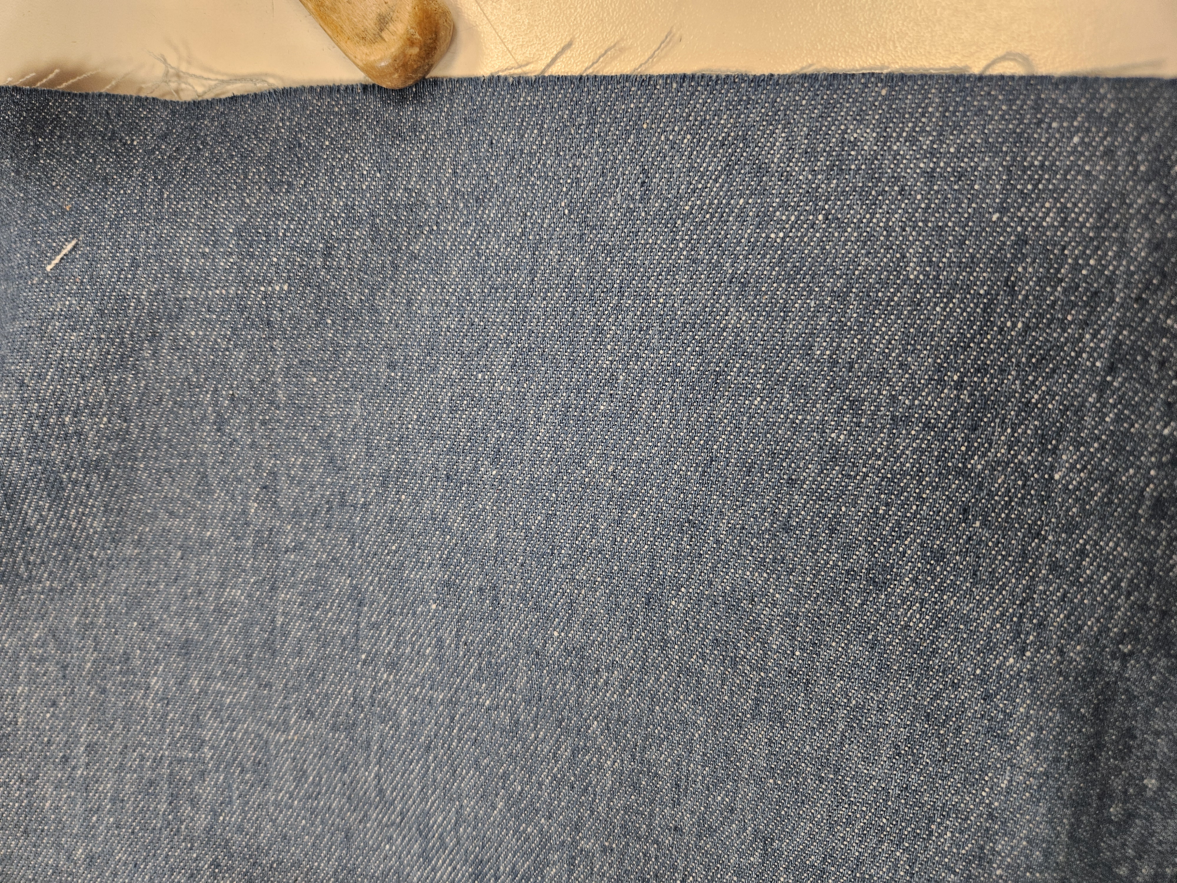 Jeans tyg i mellanblå