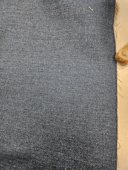 Jeans tyg i mellanblå