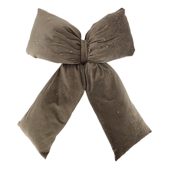 DEKORATIONSKUDDE ROSETT SAMMET MED GLITTER