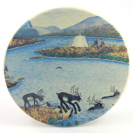 Andreas Alariesto (Lappi 1982) Wall Plaque "Where Countries Meet" 12 cm #18 <with Box>  [Sample Images]
