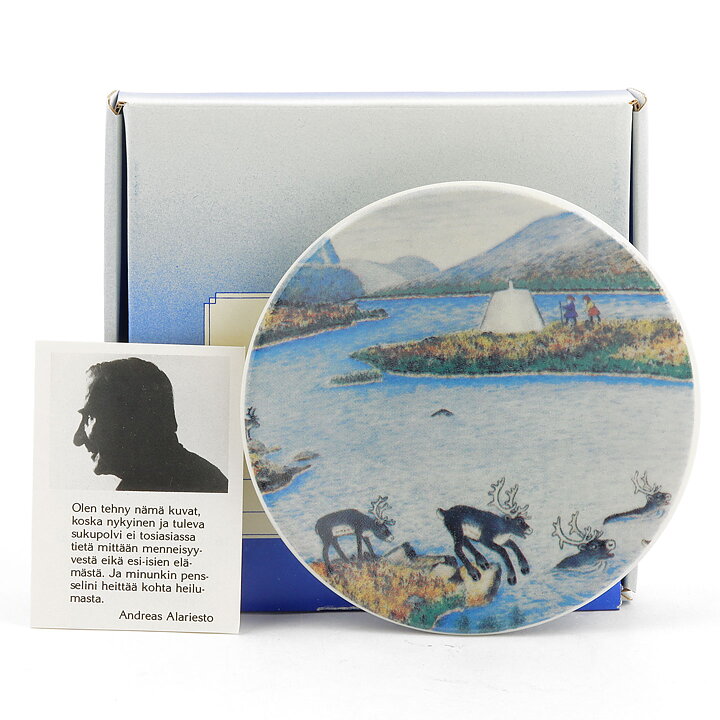Andreas Alariesto (Lappi 1982) Wall Plaque "Where Countries Meet" 12 cm #18 <with Box>  [Sample Images]