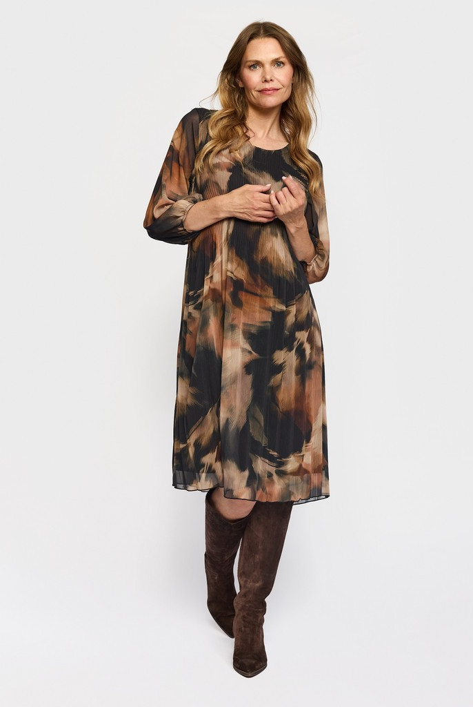 Dieppe Dress - Brown Mix - 2-Biz