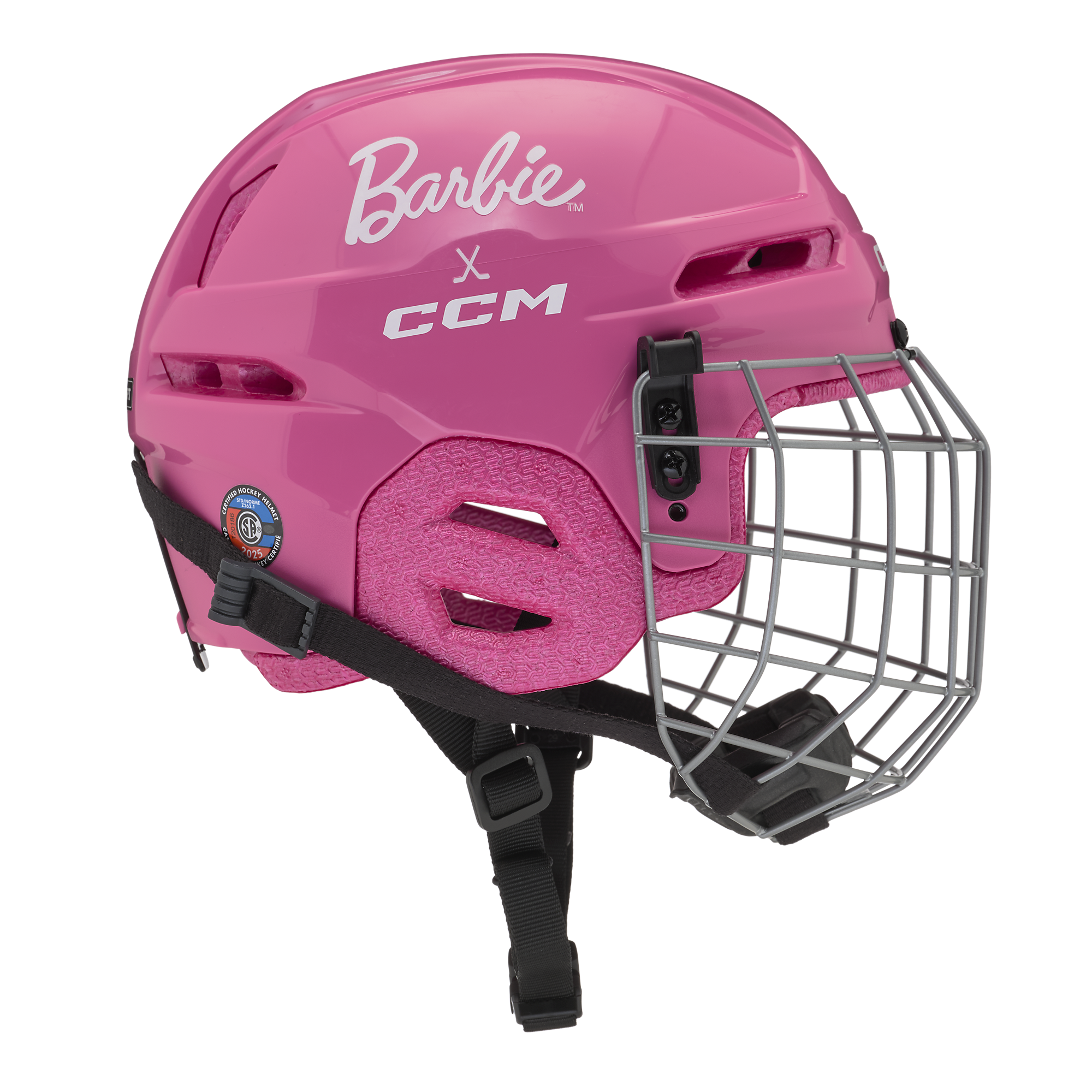 Barbie™ x CCM Multisporthjälm med galler Youth - 3