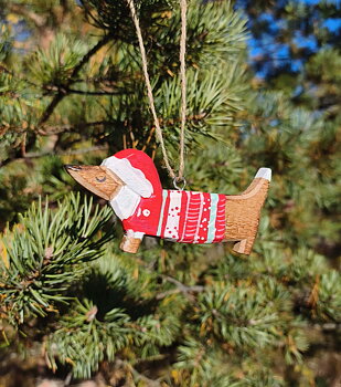 Hängande jul Hund