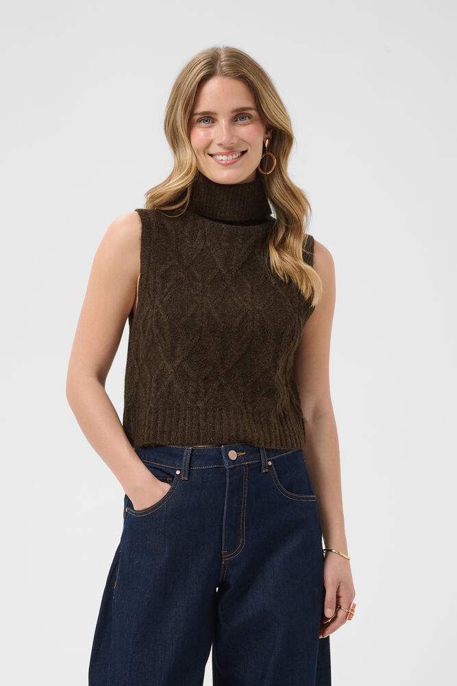 Cream Elsie Knit Slipover Java