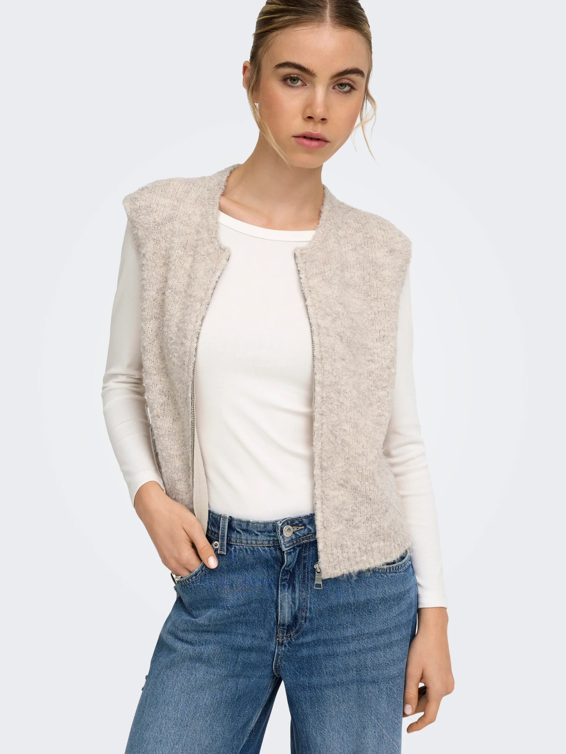 Only - Bouble Väst Beige - 4