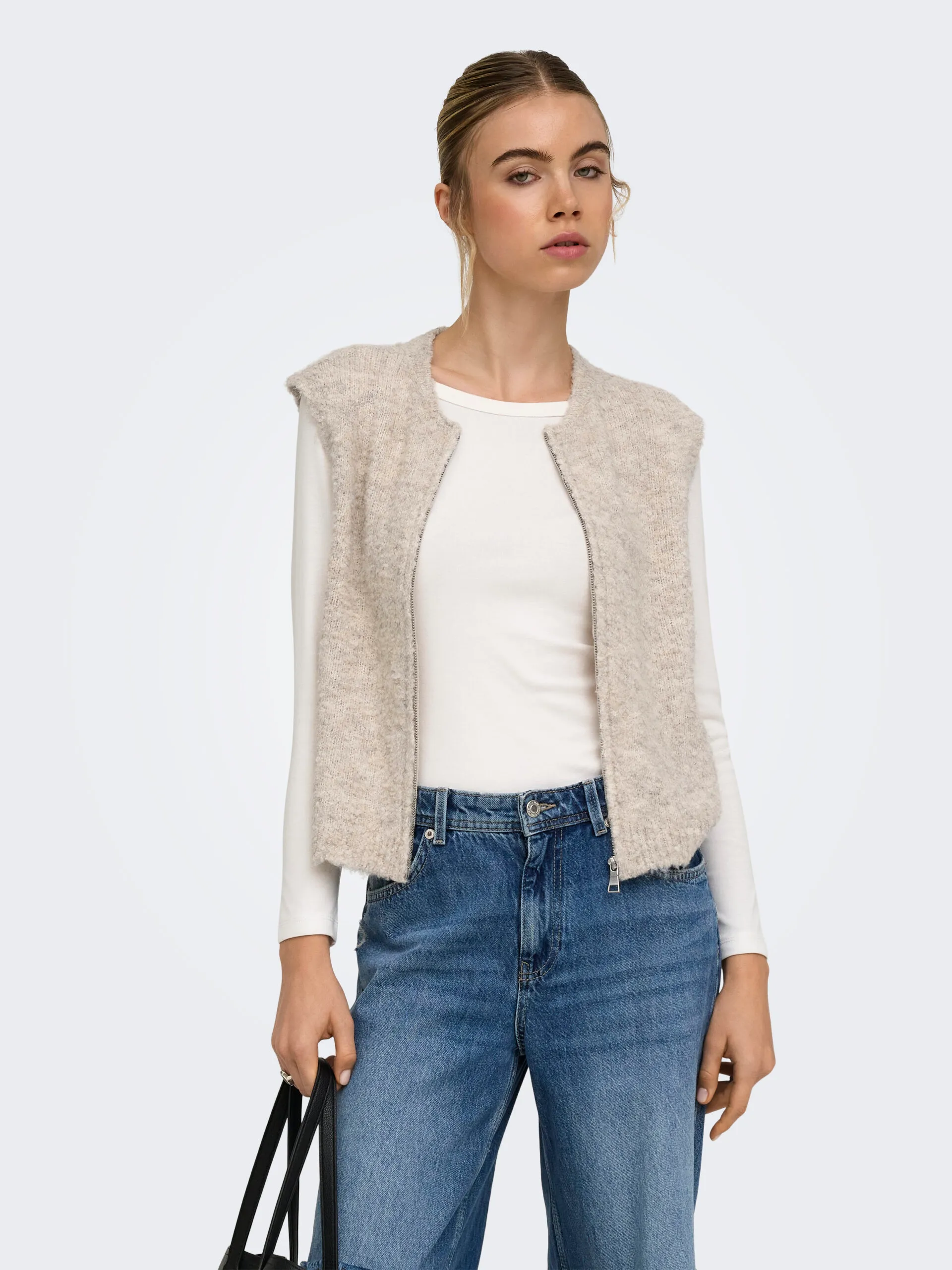 Only - Bouble Väst Beige - 7