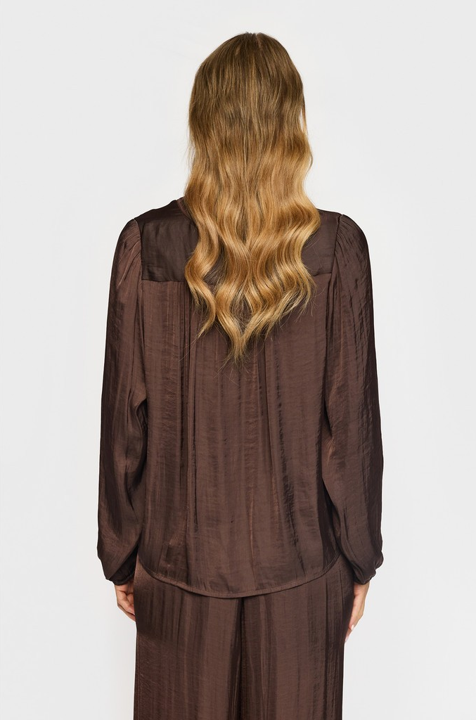 Tia Blouse - Brown - 2-Biz