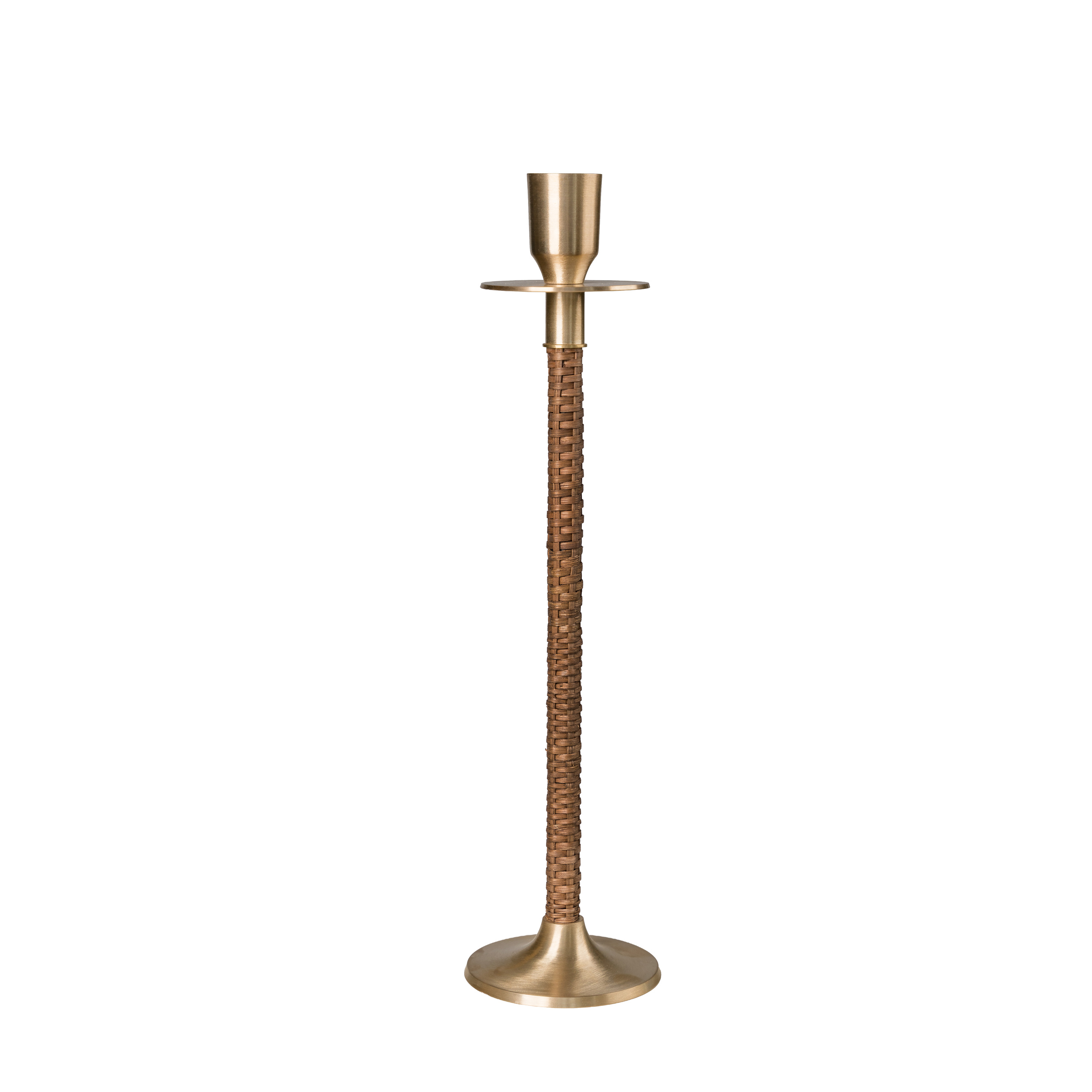 Ljusstake Mässing/flätad Hög- ERNST - 7