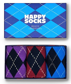3-Pack Happy Socks Argyle Socks Gift Set