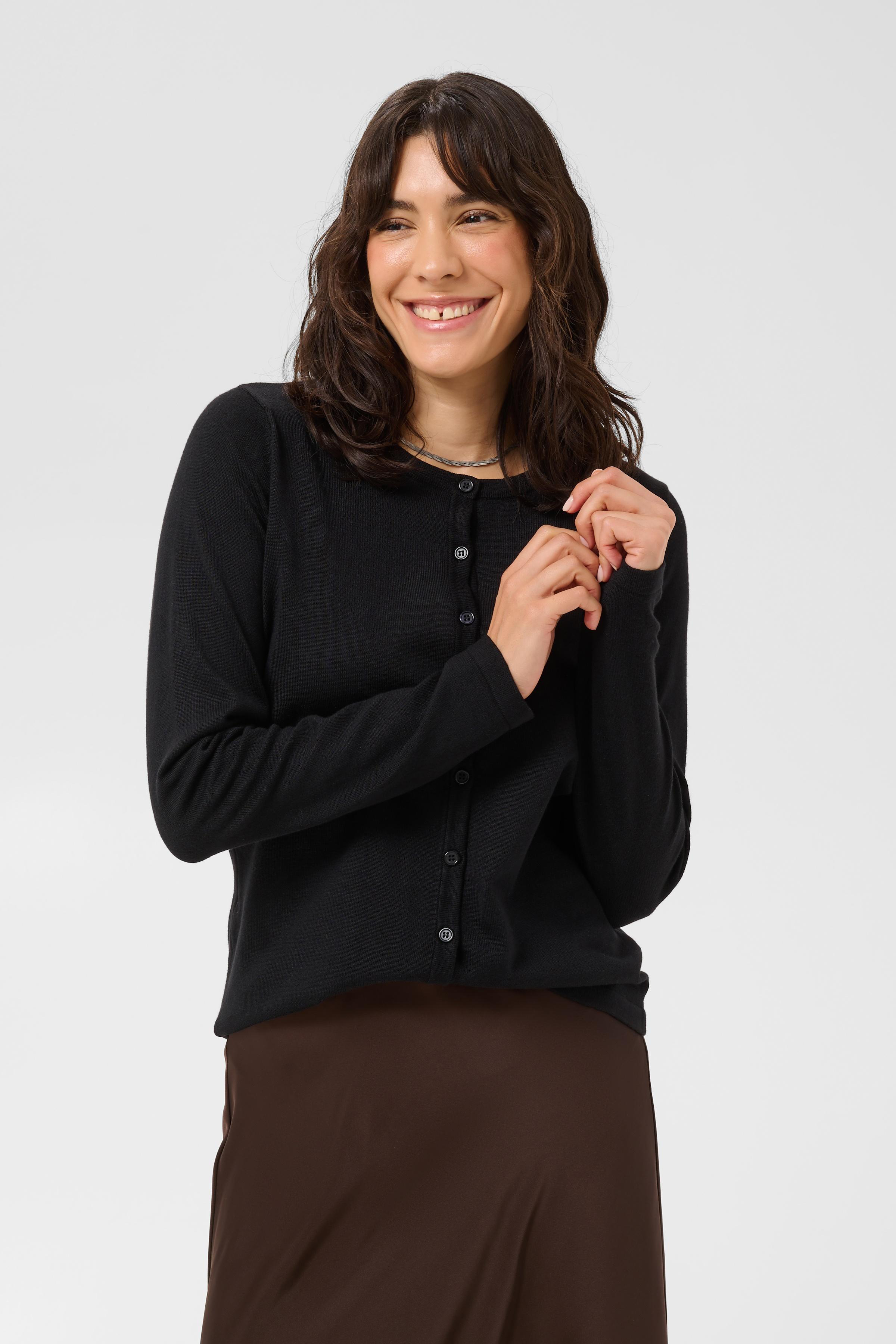 MilaSZ R-Neck Cardigan Black - 5