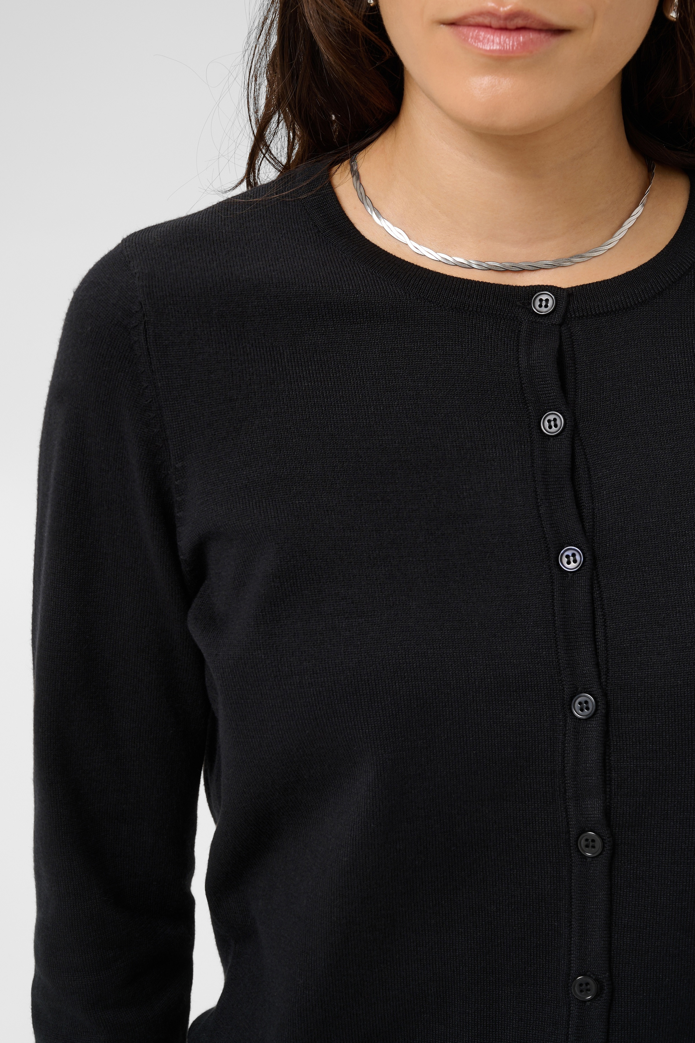 MilaSZ R-Neck Cardigan Black - 3