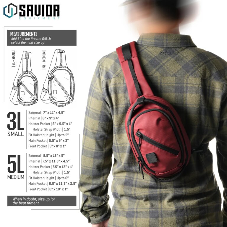 Savior Equipment Obscura CCW Sling Bag 3L Small - Red 2