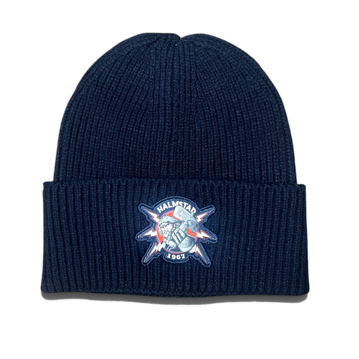 Oversized Cuffed Beanie Mössa Navy Logo