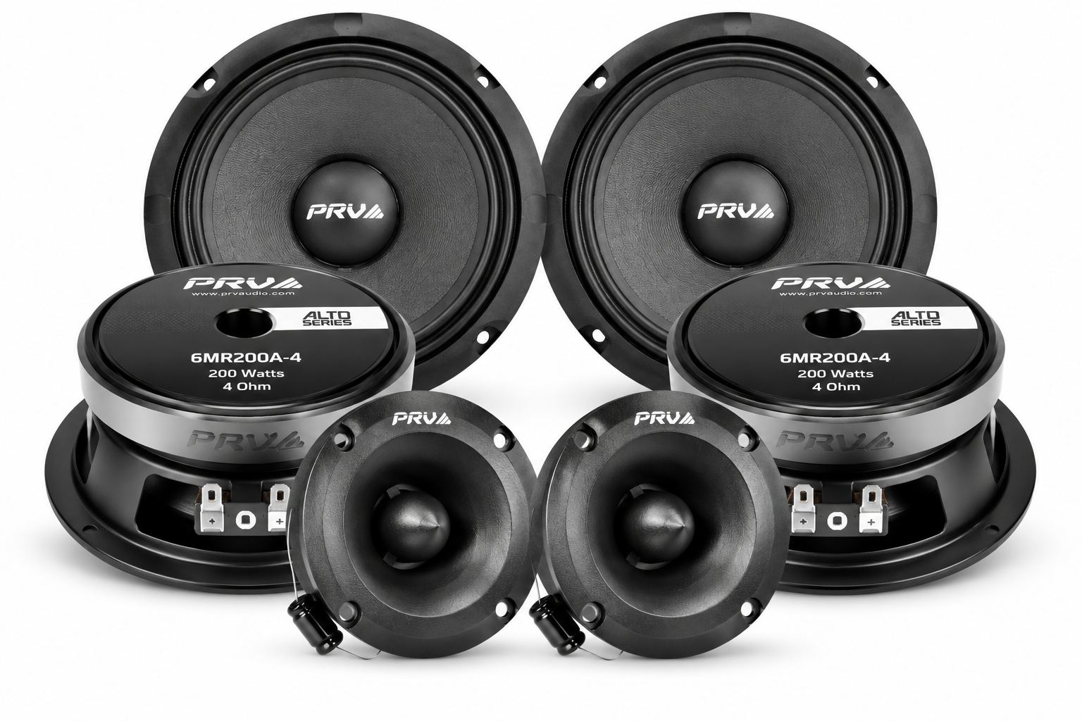 PRV SPL 6.5"  4× 6MR200A-4 + TW350Ti-4 SLIM