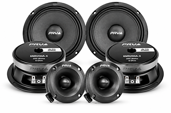 PRV SPL 6.5"  4× 6MR200A-4 + TW350Ti-4 SLIM