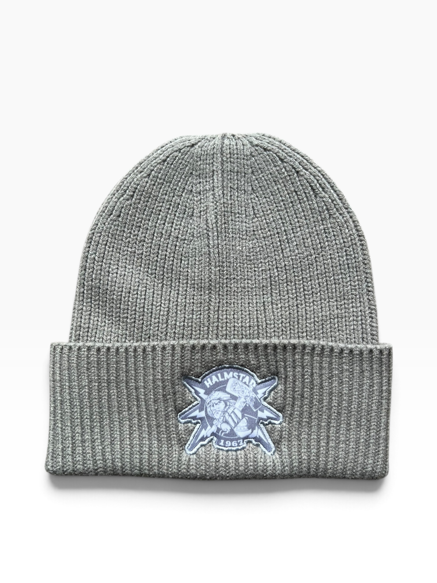 Oversized Cuffed Beanie Mössa Grey Logo