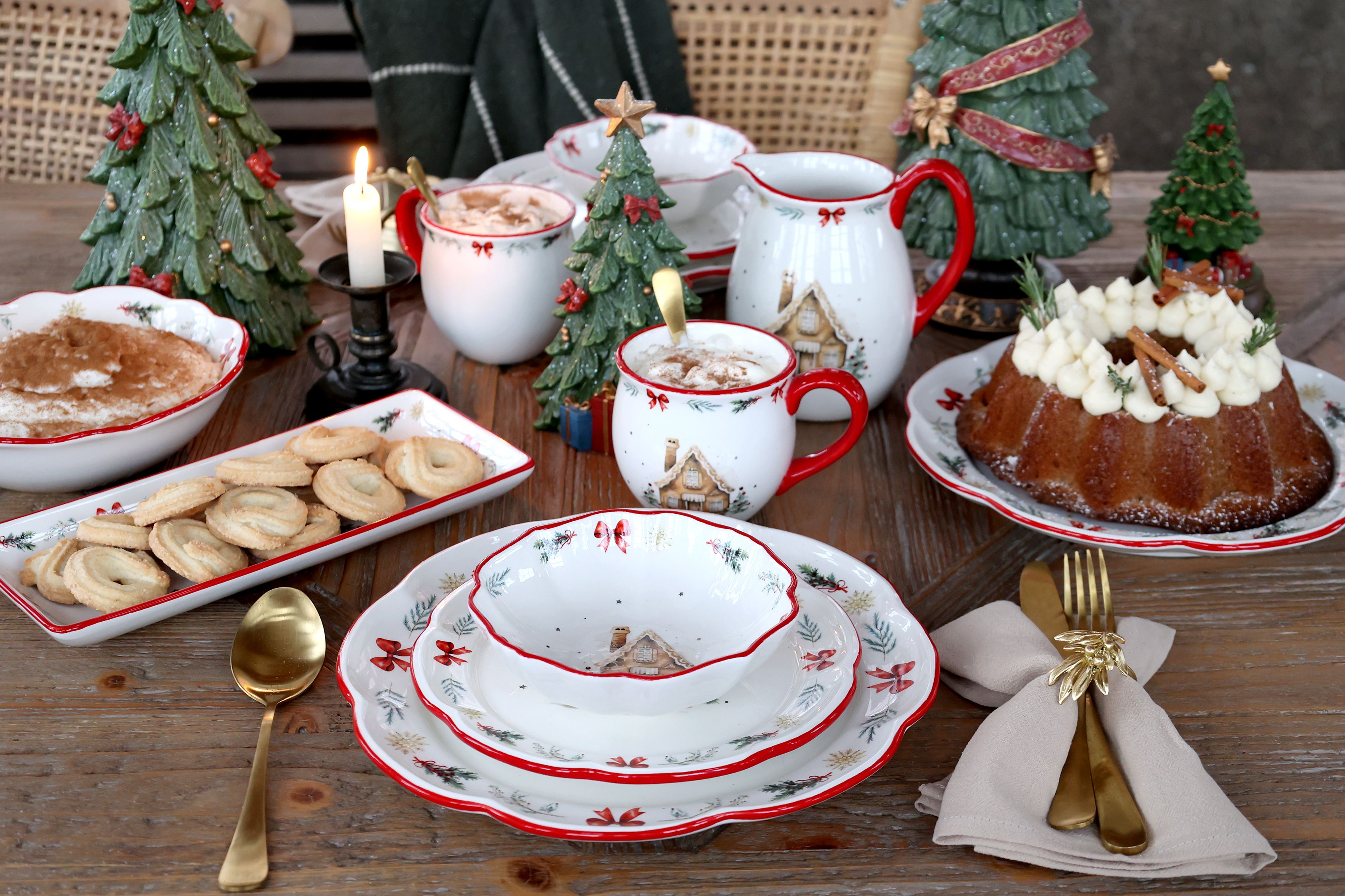  Chalet de Noël - Skål - Cherry H4,5/Ø14 cm - 3
