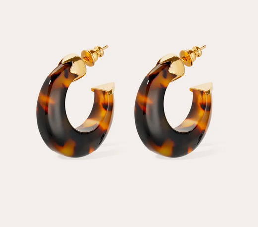Mini Acetate Abalone Hoop Örhängen