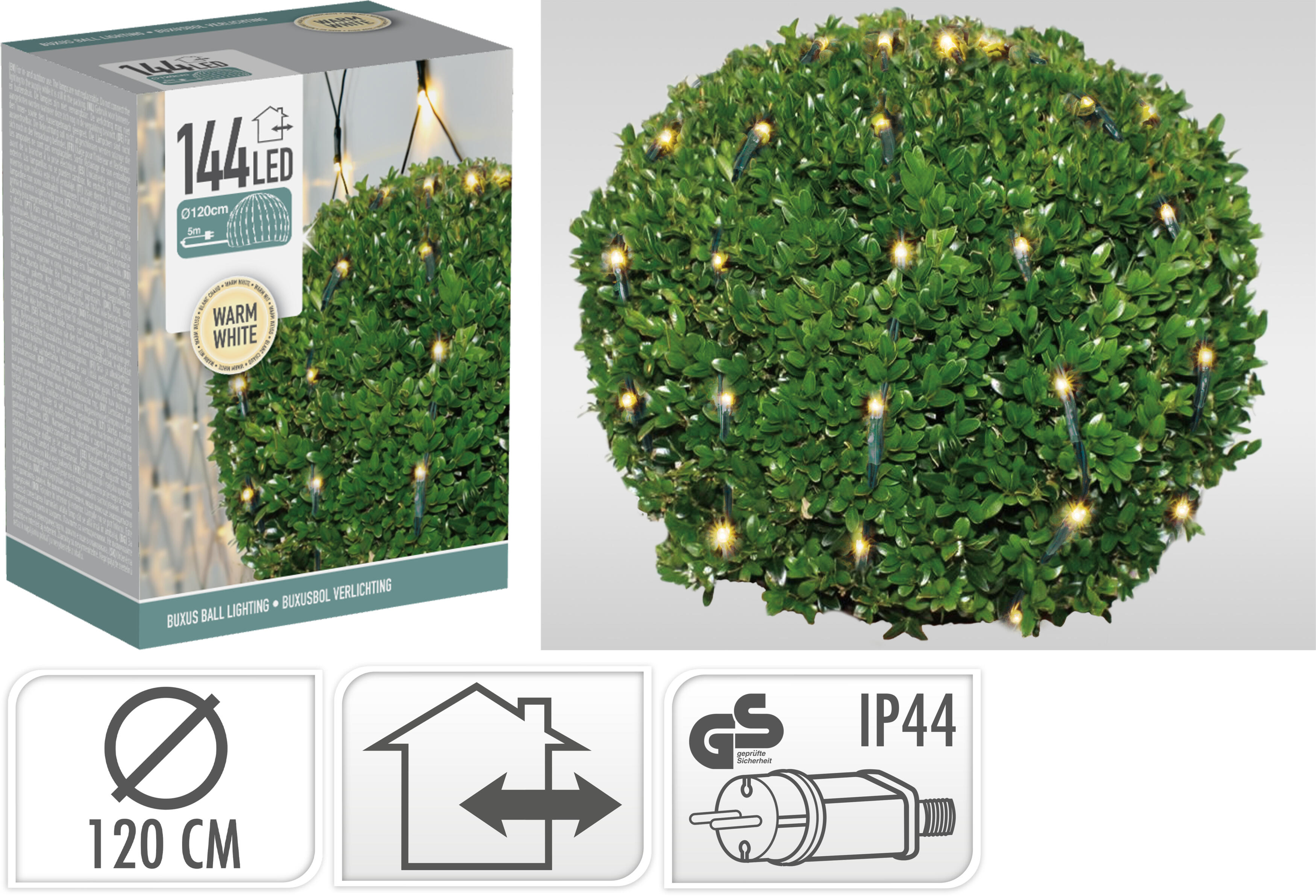 Ljusnät 120cm 144LED