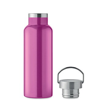 Termosflaska i återvunnet stål med plastfritt stållock 500 ml - rosa
