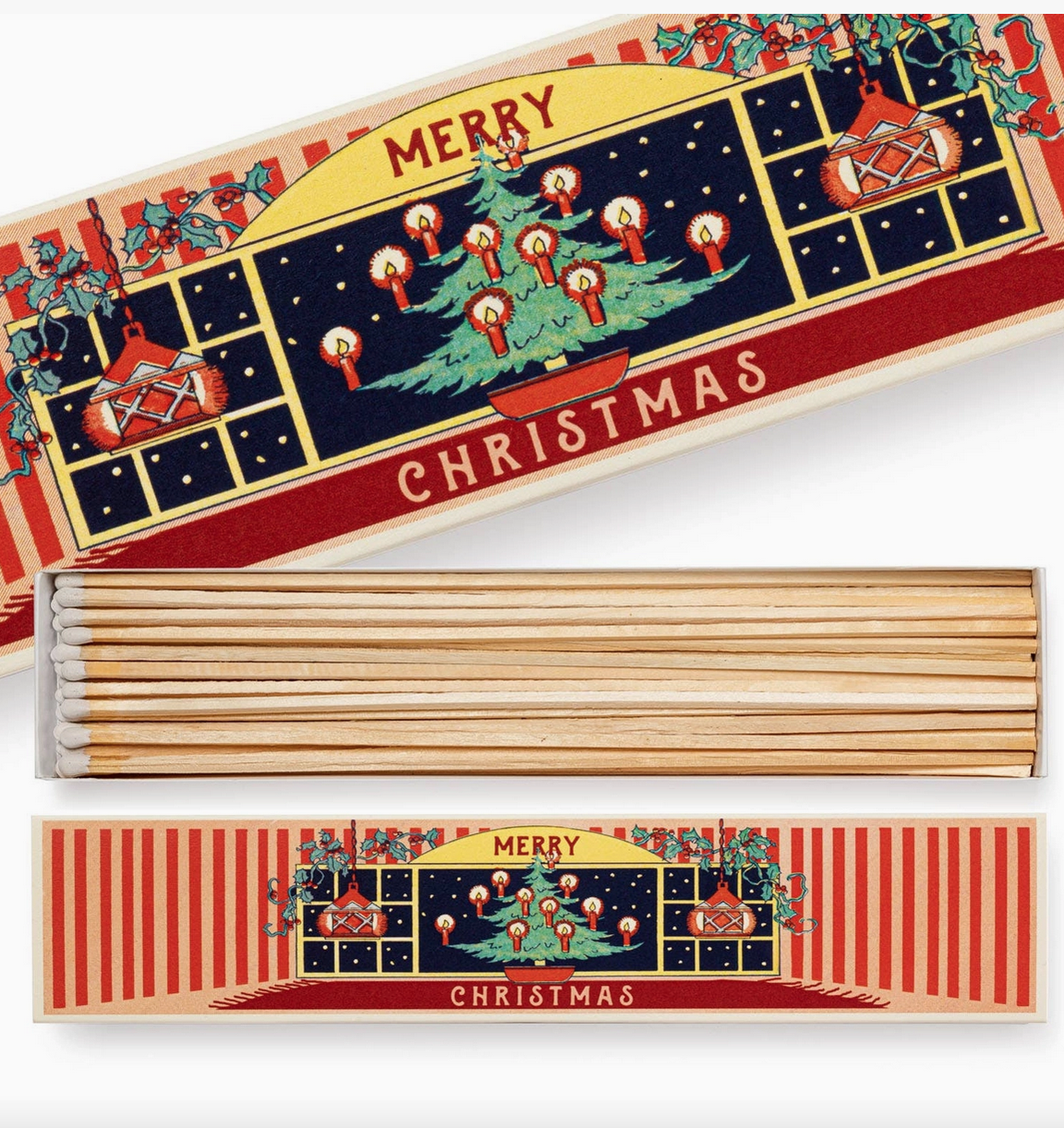 Tändstickor Archivist - Långa Säkerhetständstickor MERRY CHRISTMAS, 45 stickor