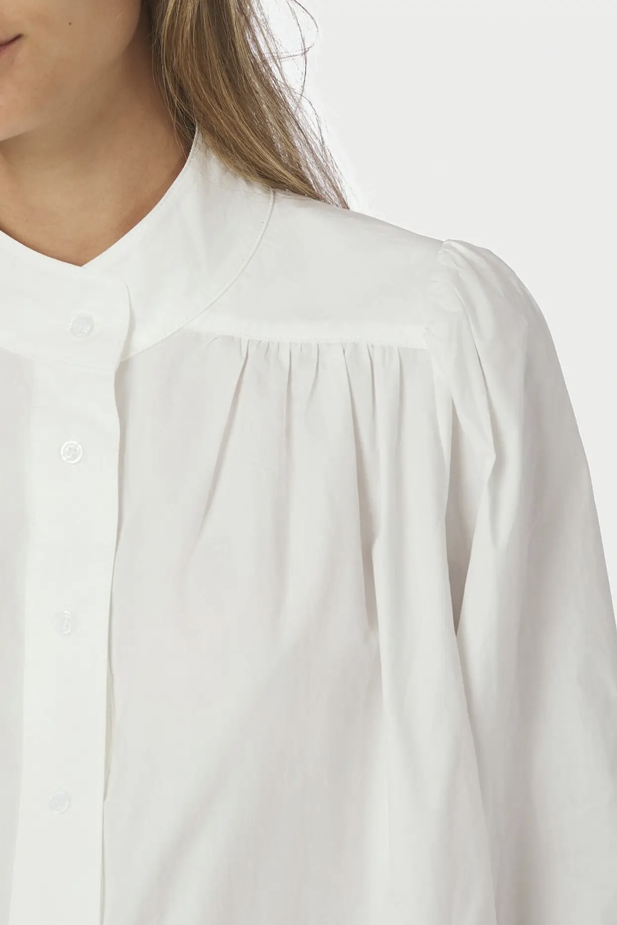 Neo Noir  - Melya Poplin Shirt White - 3