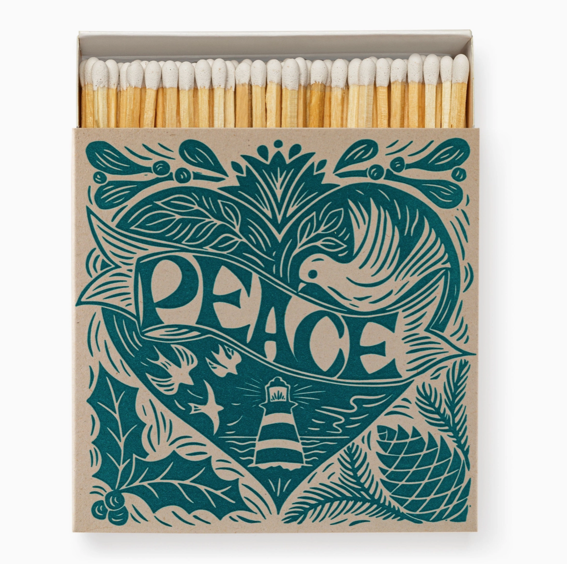 Tändstickor Archivist – PEACE 11x11cm, 125 stickor