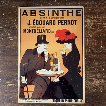 Metallskylt i vintagestil – Absinthe Fransk  20x25cm