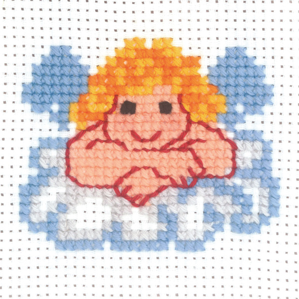 My first kit - ängel på moln  10 x 10 - Aida 3,2
