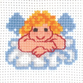 My first kit - ängel på moln  10 x 10 - Aida 3,2