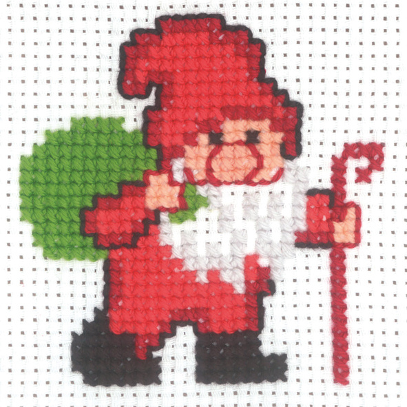 My first kit - tomte med säck 10 x 10 - Aida 3,2