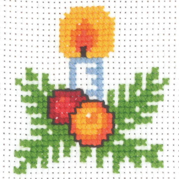 My first kit - ljus och kulor 10 x 10 - Aida 3,2