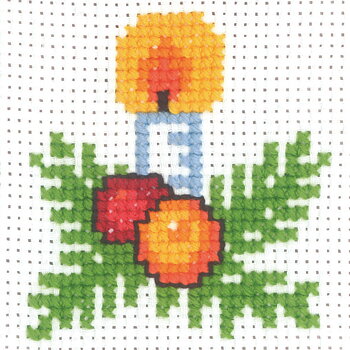 My first kit - ljus och kulor 10 x 10 - Aida 3,2