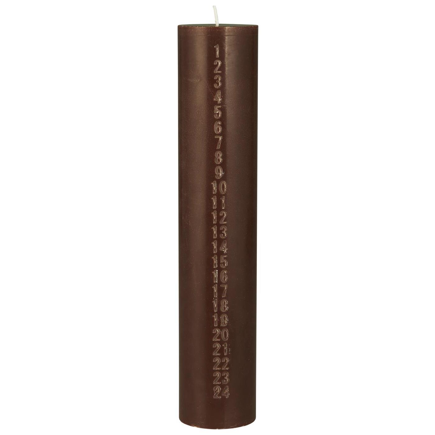 Kalenderljus Ø6 cm - Brunt - 2