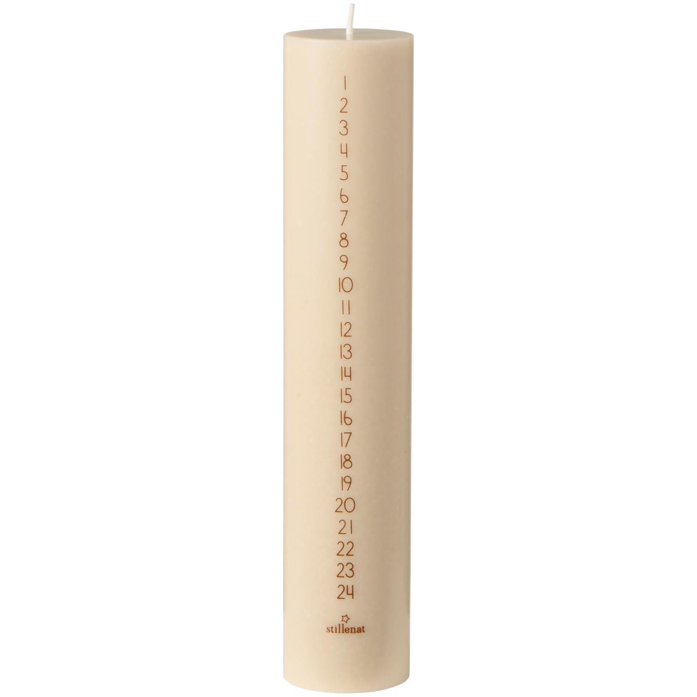 Kalenderljus Ø5 cm - Kit/Bruna siffror - 2