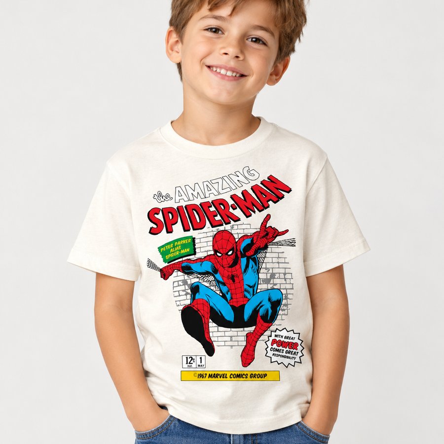 Spiderman Marvel T-shirt  Kräm - 2