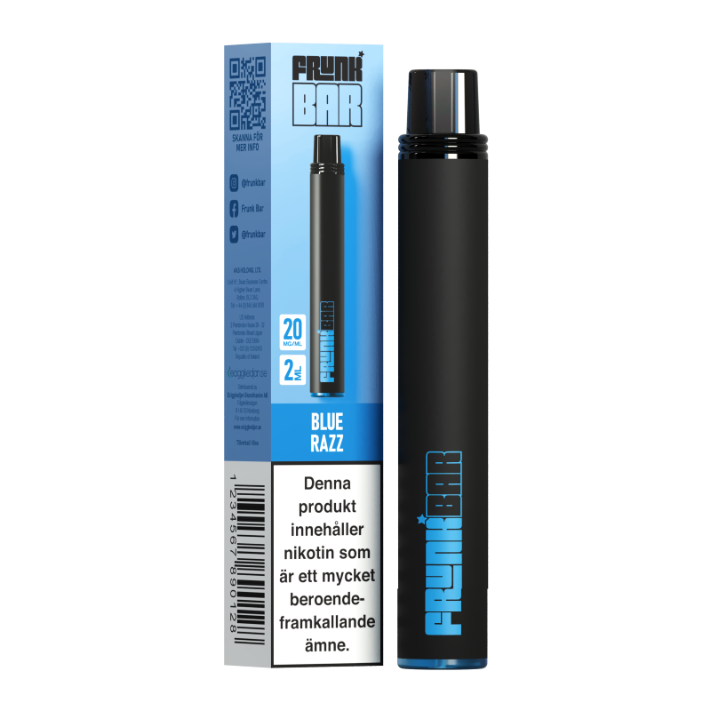 Frunk Bar Engångs Vape 20mg – Blue Razz
