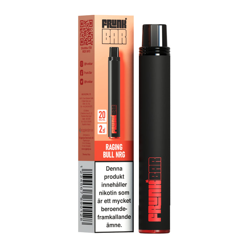 Frunk Bar Engångs Vape 20mg – Raging Bull NRG