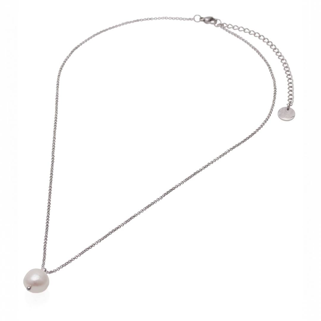 Halsband pearl kort silver - Bud to Rose - 4