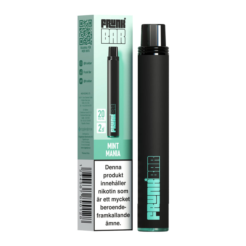 Frunk Bar Engångs Vape 20mg – Mint Mania